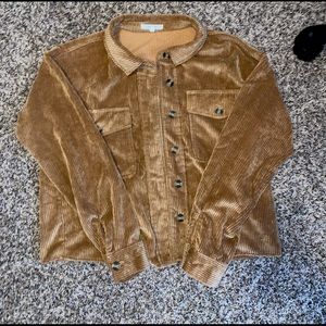Corduroy cropped jacket